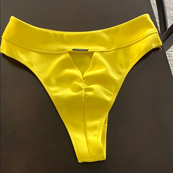 High Rise Triangle Cutout Cheeky Bikini Bottom - Picture 4 of 5